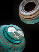 Axya Ginkgo Biloba Tea Caddy Set - Ceramic Home Storage Jar