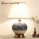 Axyaa Ceramic Copper Table Lamp: New Chinese Style for Living Room and Bedroom Decor