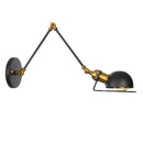 Axyaa Adjustable LED Wall Lamp for Bedside Study Loft Vintage Swing Arm