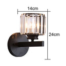Axyaa Crystal Square Wall Lamp for Home Decor