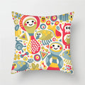 Axyaa Cartoon Doll Pattern Polyester Cushion Cover for Home Decor