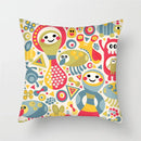 Axyaa Cartoon Doll Pattern Polyester Cushion Cover for Home Decor