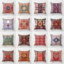 Axyaa Ethnic Style Short Plush Pillow Cover - Chinese Printing Sofa Cushion Cover