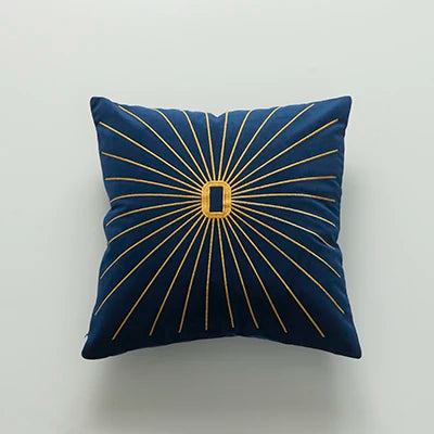 Axyaa Velvet Embroidery Cushion Cover 45x45cm - Durable Home Decor for Sofa Bed