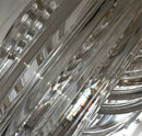 Axyaa Black Gold Glass Tube Chandelier LED Ceiling Lamp for Modern Nordic Luxury