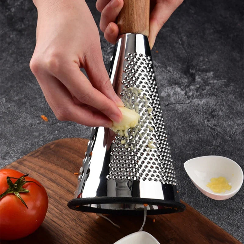 Axyaa Wooden Handle Food Processor Grater Slicer for Fruits & Vegetables