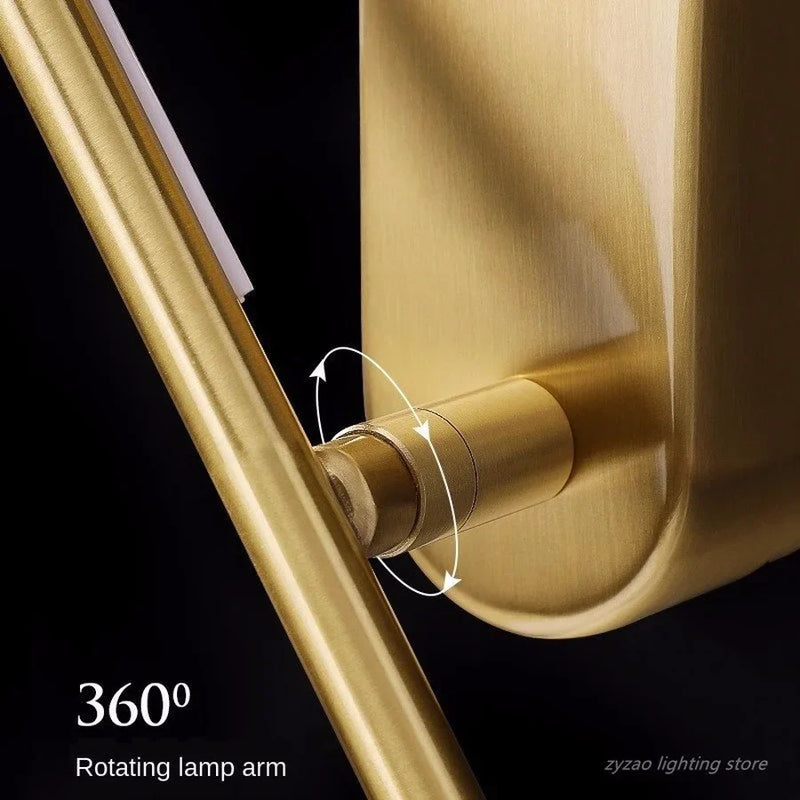 Axyaa Nordic Copper Wall Lamps - Modern Bedroom LED Lights