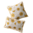 Axyaa Floral Cushion Cover with Tassels - Home Decor for Living Room, Bedroom, Chair