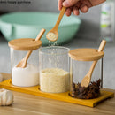Axya Spice Jar Set Glass Containers Nordic Kitchen Seasoning Storage Bottle
