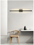 Axya Linear LED Wall Lamp in Gold for Living Room and Bathroom Mirror