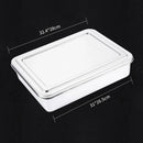 Axyaa Stainless Steel Serving Tray with Lid, Rectangle Buffet Organizer & Food Storage