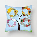 Axyaa Sunflower Lotus Lily Rose Pattern Pillow Cover for Home Chair Car Sofa
