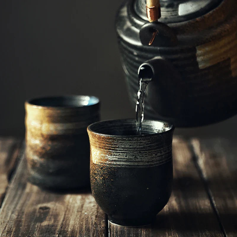 Axya Ceramic Korean Kungfu Tea Cup - Hand-painted Japanese Style Water Cup