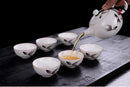 Axyaa White Matte Ceramic Tea pot 180ml-Kung Fu Teapot