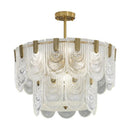 Axyaa Glass Chandelier - Luxury Europe Style Luminaires for Living Room, Dining Room, Bedroom