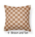 Axyaa Checkerboard Velvet Cushion Covers - 18x18 Nordic Decorative Pillows for Home Decor