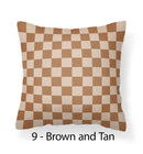 Axyaa Checkerboard Velvet Cushion Covers - 18x18 Nordic Decorative Pillows for Home Decor