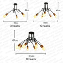 Axya Nordic Wood Ceiling Light - Retro Art Spider E27 Fixtures