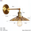 Axyaa Antique Gold Rustic Wall Lamps LED Industrial Wall Lights Loft Decor