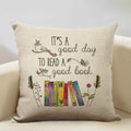 Axyaa Life Beautiful Words Linen Cushion Cover 45x45cm Luxe Bedroom Decor