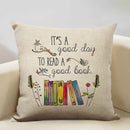 Axyaa Life Beautiful Words Linen Cushion Cover 45x45cm Luxe Bedroom Decor