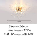 Axyaa Nordic Crystal Ball Ceiling Chandelier 3-Color Living Bedroom Lamp