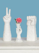 Axyaa Abstract Character Ceramic Vase, Modern Home Decor & Flower Arrangement Accessory