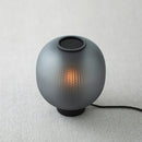 Axyaa Smoke Glass Table Lamp with E27 LED, Black or White Glass Shade