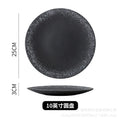 Axyaa Ceramic Striped Plate: Creative Retro Steak Spaghetti Sushi Restaurant Commercial Plate