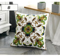 Axyaa Ethnic Style Embroidery Canvas Pillow Cover 45x45cm Square for Sofa Bed