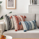 Axyaa Boho Decor Tufted Jacquard Pillow Cover for Home Sofa Bed