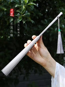 Axya Handmade Yuzhu Folding Fan, Large Lacquer Decorative Fan, Ancient Tai Chi Kung Fu Fan
