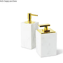 Axya Marble Bathroom Set with Mirror Tray, Tissue Box & Jewelry Rack
