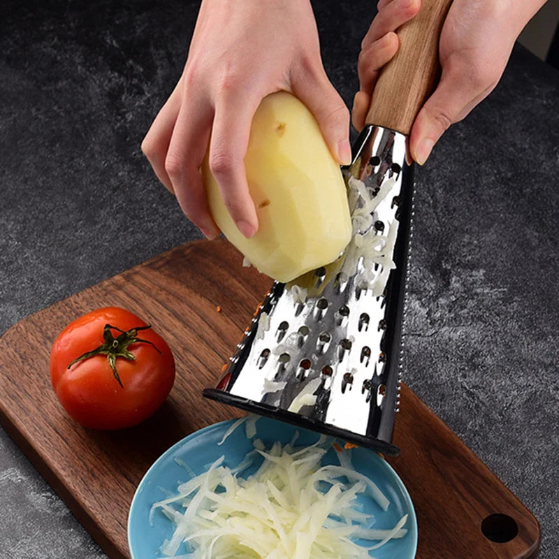 Axyaa Wooden Handle Food Processor Grater Slicer for Fruits & Vegetables