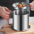 Axyaa Stainless Steel Oil Bottle Filter Dispenser Seasoning Pot Storage Can