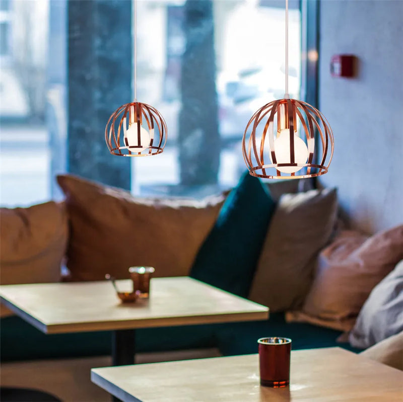 Axyaa Rose Gold LED Pendant Light for Kitchen Living Room