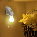 Axyaa LED Pull Cord Wall Night Light for Home Bedroom Closet Lighting