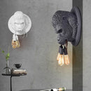 Axyaa Gorilla Resin Wall Sconce Nordic Retro Wall Lamp Decor Fixtures