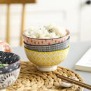 Axya 4.5 Inch Ceramic Soup Bowl Set for Kitchen Tableware and Dining