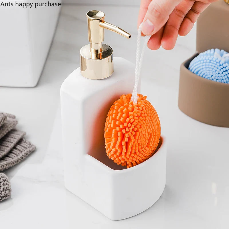 Axya Ceramic Soap Dispenser & Lotion Bottle Set for Home Bathroom Essentials