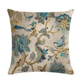 Axyaa Bird Print Cotton Linen Cushion Cover 45X45cm