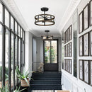 Axyaa Round Iron Ceiling Lamp for Home Decor