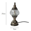 Axyaa Turkish Mosaic Glass Table Lamp: Vintage Art Deco Handcrafted Romantic Bed Light