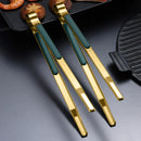 Axyaa Stainless Steel Non-Slip Food Tongs for Cooking and BBQ