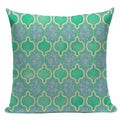 Axyaa Geometric Cushion Cover: Green Pink Diamond Design for Home, Bedroom, and Car