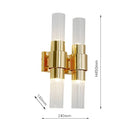 Axyaa Gold Glass LED Wall Lamp: Modern Nordic Style for Living Room, Bedroom, Bathroom