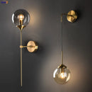 Nordic Glass Ball LED Wall Lamp by Axyaa - Modern Bedroom, Bathroom, Stair Lighting