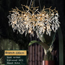 Axyaa Gold Crystal Branches Chandelier - Luxury Hanging Chandelier for Home Decor