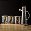 Axya Spice Jar Set Glass Containers Nordic Kitchen Seasoning Storage Bottle