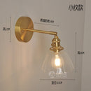 Axyaa Nordic Brass Wall Lamp Small Copper Glass LED Wall Sconce
